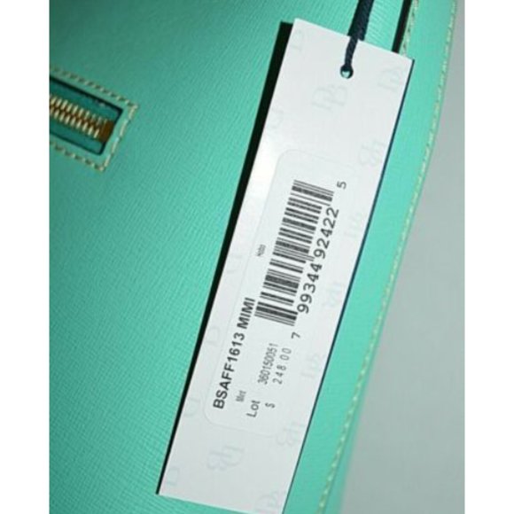 Dooney & Bourke Saffiano Italian Leather Mint Bag - Picture 6 of 11